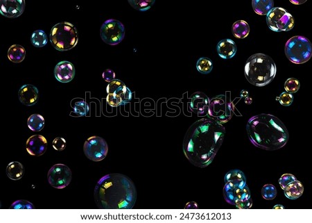 Image, Stock Photo colorful soap bubbles