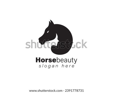 Horse beauty logo Template Vector.	
