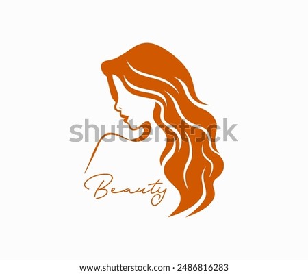 Beauty hair queen logo design template