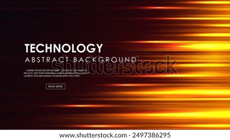 Abstract orange light effect concept of futuristic background design.	