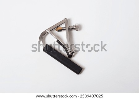 Similar – Image, Stock Photo Man clamping strings on guitar neck