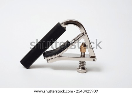 Similar – Image, Stock Photo Man clamping strings on guitar neck