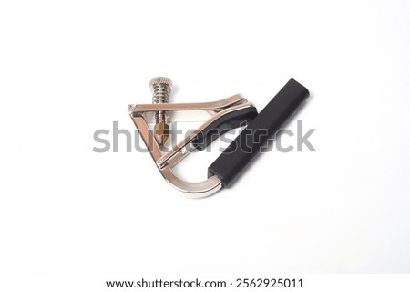 Similar – Image, Stock Photo Man clamping strings on guitar neck