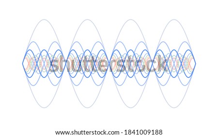 Vibration modes. Sound resonance. Sound frequency chart. Vector illustration.