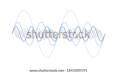 Vibration modes. Sound resonance. Sound frequency chart. Vector illustration.