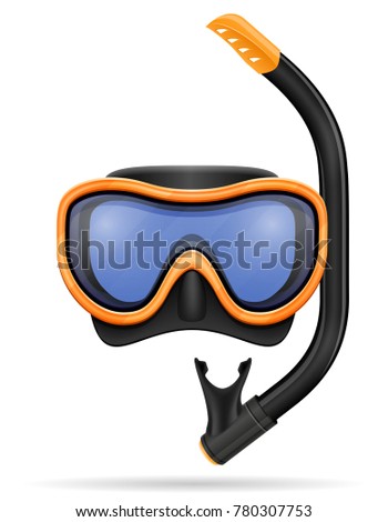 diving mask stock vector illustration isolated on white background