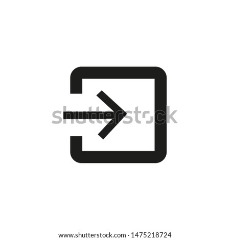 Icon of entrance or log in sign.entrance vector icon , Lorem ipsum Flat design.