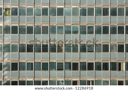 Old office building - glass facade fragment