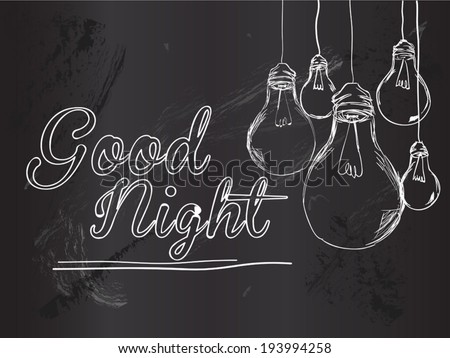 Good Night Bulbs Vector Background - 193994258 : Shutterstock