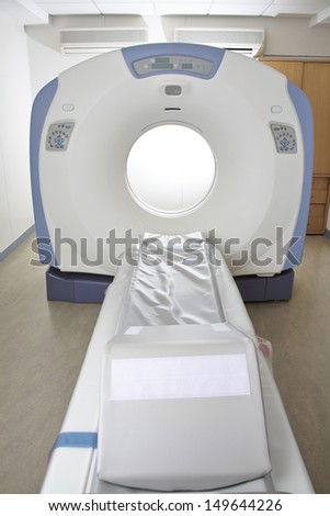 MRT machine for magnetic resonance imaging in radiology in a hospital