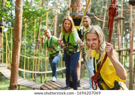 Similar – Image, Stock Photo rope team | secure something somehow