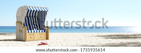 Similar – Image, Stock Photo North sea beach with marram grass. Sylt island beach landscape