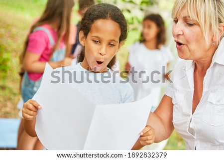 Similar – Image, Stock Photo Vocal sample| woman with analog headphones, singing happily to herself