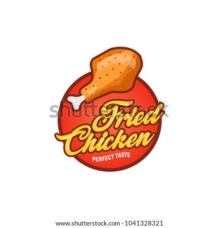 Fast food diner labels set. Fried chicken signs and banners. Playful signs collection perfect for food truck or fast food restaurant.