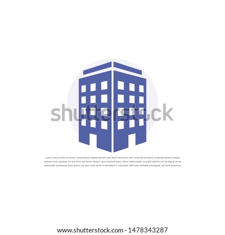Our Services Building, Office, American Solid Glyph Icon Web card Template