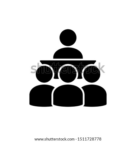 conference icon vector. conference vector graphic illustration