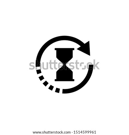 Time left icon vector graphic illustration, vector eps 10