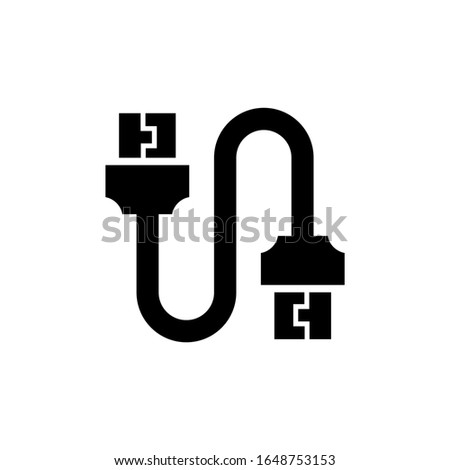 Hdmi vector icon in black flat shape design isolated on white background