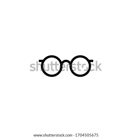 Glasses vector icon in linear, outline icon isolated on white background