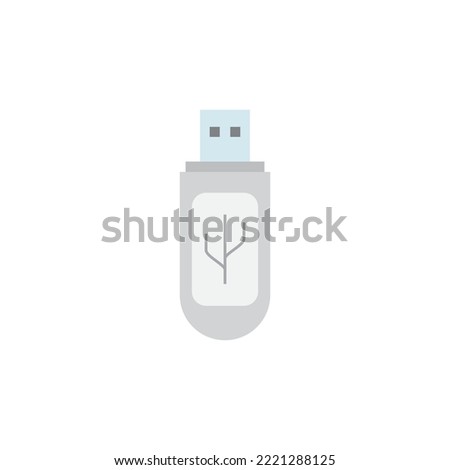 USB Bluetooth icon in color, isolated on white background 