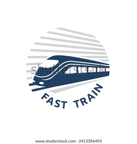 Old Locomotive Train Machine Logo Design Vector