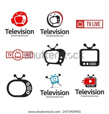 Creative media television vector logo design template