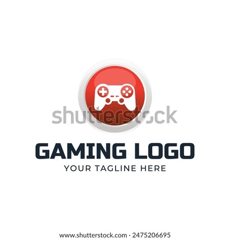 Game console and video games stick logo design template