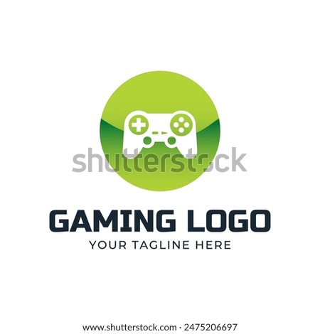 Game console and video games stick logo design template