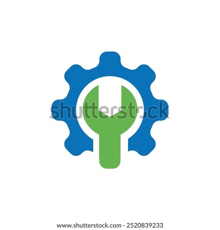 Modern simple wrench logo design