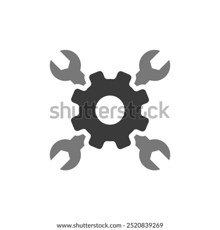 Modern simple wrench logo design