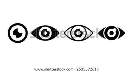 Set of Eye icon Design Template, Icon Symbol.