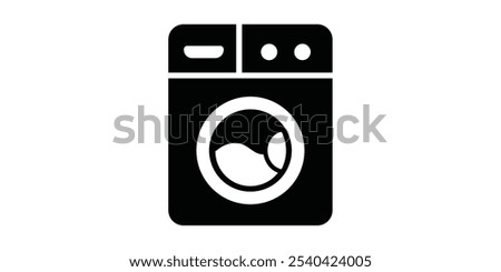 Washing Machine icon flat illustration.