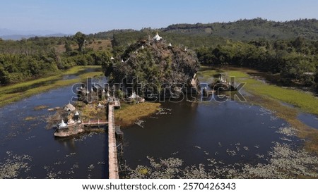 Similar – Image, Stock Photo Small village located in mountainous terrain