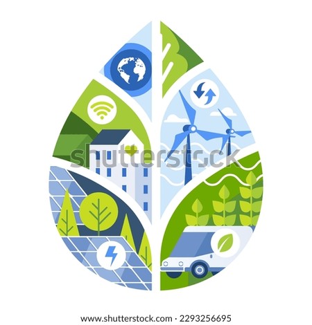 Green Business Sustainability environmental concept