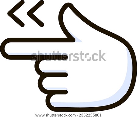 pointing hand left icon emoji sticker