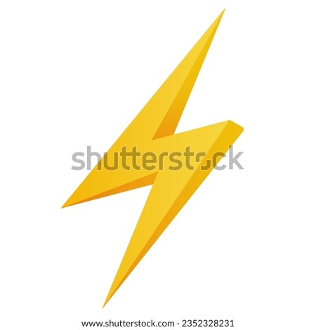 Thunder icon emoji sticker illustration