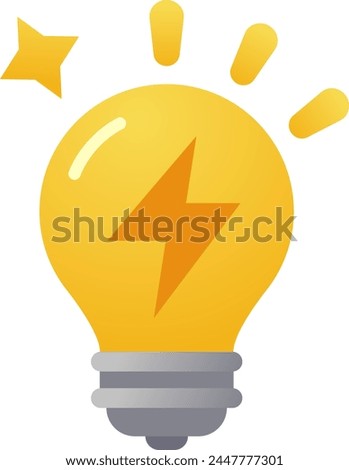 Light bulb Energy icon clipart illustration