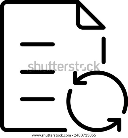 Data Sync Files, File Document Icons, simple vector illustration editable stroke.
