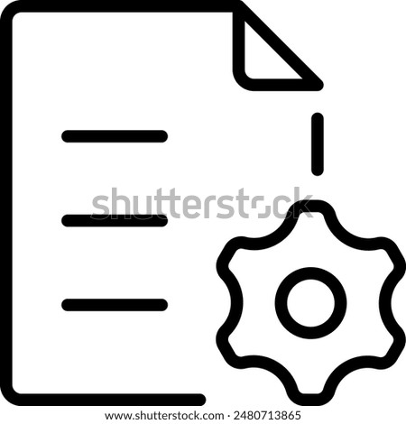 Config File, File Document Icons, simple vector illustration editable stroke.