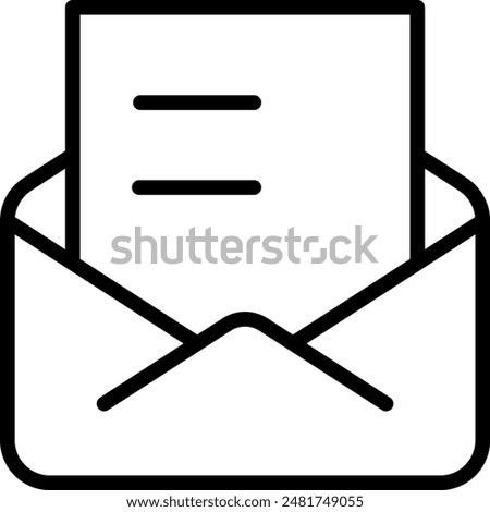 Email document, simple vector illustration editable stroke.