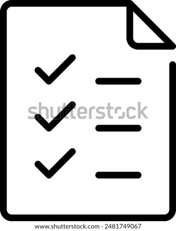 Document Checklist, simple vector illustration editable stroke.