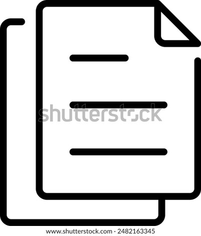 Multiple documents icon. simple vector illustration editable stroke.