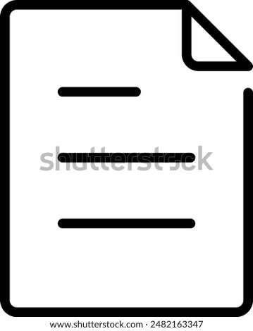 File Document icon. simple vector illustration editable stroke.
