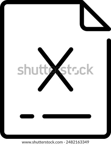 Excel file icon. simple vector illustration editable stroke.