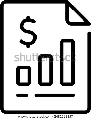 Financial Document icon. simple vector illustration editable stroke.