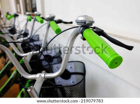 background of the bike handlebar