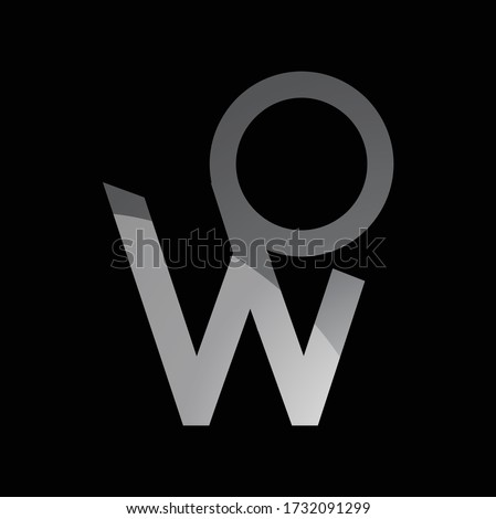 black and white  color W9 9W initial based letter icon logo.