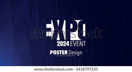 Abstract colorful exhibition poster design template with wavy lines effect background. Expo Event banner. Can be used for business, marketing and advertising. logo graphic design of annual summit