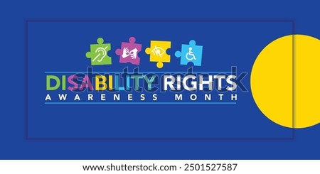 Disability Rights awareness month design poster , banner, background template, Disability Rights awareness month is observed every year from November 3 to December 3, Vector illustration