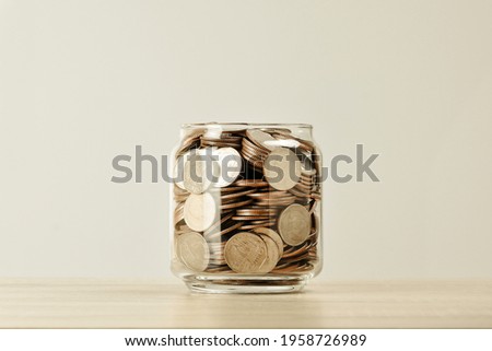 Similar – Image, Stock Photo filled storage jars on the shelf